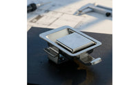 Panel Latch Lock Stainless Steel Recessed Latch with Handle Cabinet Door Lock Polished for Builders, Industrial Cabinets