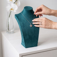 H-Shape Velvet Necklace Display Stand Mannequin for Jewelry Retail and Storage