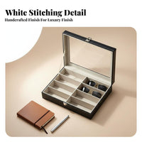 Soft Safeguarding Lining PU Leather Glasses Storage Box Dust-Proof PU Leather Eyewear Box Elegant Design for Closet