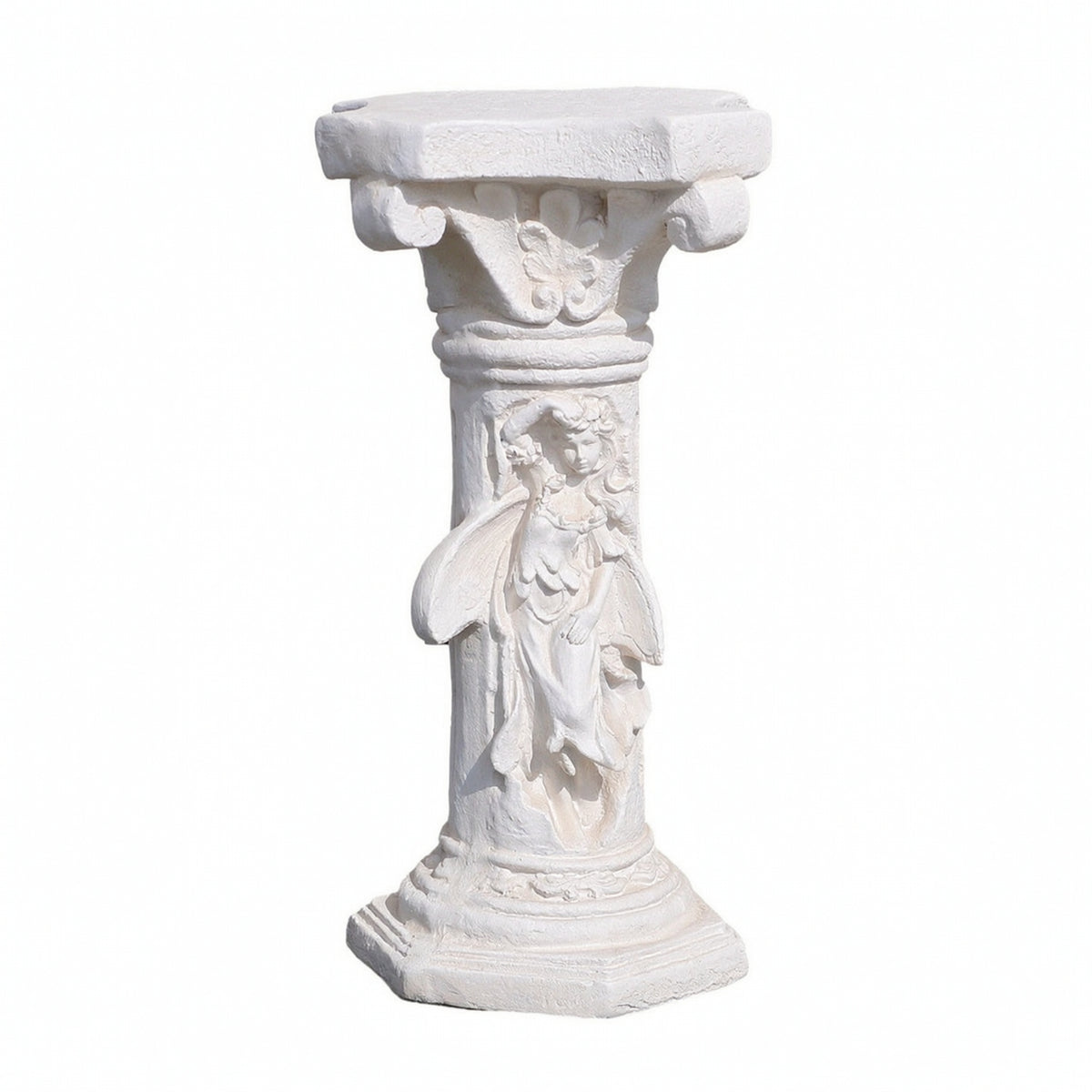 Pedestal Column Vintage Column Pedestal Carved Display Stand for Patio