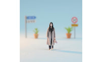 3D Printed 1/64 Scale Woman Figure Pre-Painted Walking Woman Miniature Realistic Intricacy Female Miniature Scene Figure for Hobbyists, Dioramas