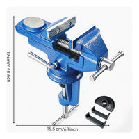 Secure Bench Vise Compact Tabletop Vise Stable Small Parts Holding Tool Universal for Hobbyists, Workshop, Drilling