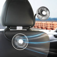 Two-Head Car Fan Adjustable Angle Double-Arm Car Fan Broad Air Current Vehicle Accessory