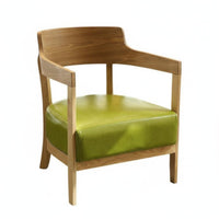 Comfortable padding Upholstered Wood Frame Armchair Ergonomic Backrest Upholstered Wood-Frame Seat firm-density Foam Padding Accent Chair Retro Design for Cafe Owners, Interior Designers, Reception Area, Office, perusing alcove, Living Room