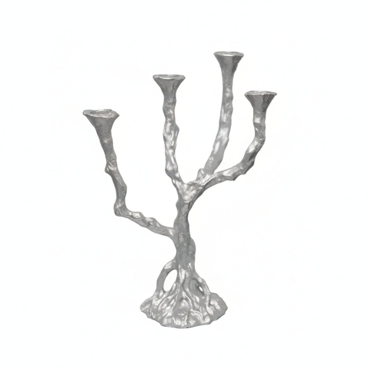 Branch Candlestick Sculptural Candle Stand Textured for Dining Table, Mantel