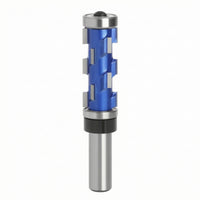 Flush Trim Router Bit with Top and Bottom Bearing Blue-Coated Flush Trim Bit Smooth Tool for Carpenters