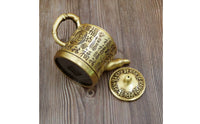 Brass Teapot Ornament Teapot Ornament Stable Tabletop Display for Tea Lovers, Collectors, Bookshelf