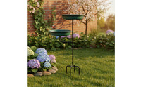 Standing Bird Bath Feeder Antique Bronze Metal Bird Bath Easy to Clean for Patio