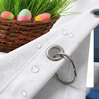Easter Shower Curtain, Waterproof Easter Eggs & Green Grass Print Bathroom Curtain, Punch Hole Installation, Easy to Install Easter Bathroom Decor for Homeowners & Holiday Decorators - 180x200cm