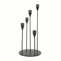 5-Arm Candelabra Sleek Five-Arm Candelabra Taper Candle Holder Stable Candlestick Holder Stand Sturdy for Event Planners