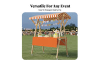 Easy Installation Foldable Market Stand Multi-Purpose Foldable Vendor Cart Long-Lasting Farmers Market Display Stand Strong Load-Bearing for Artisans, Small Business Owners, Caterers, Night Markets, Outdoor Events, Temporary Shops, Shopping Malls