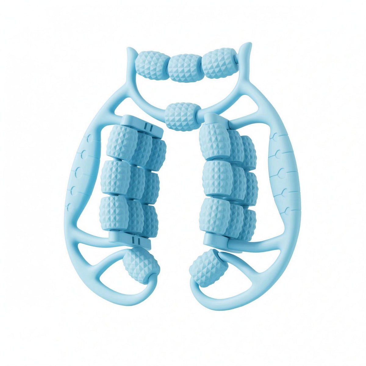 Textured Rollers Leg Roller Massager Knobby Surface Handheld Leg Roller Curved Frame Handheld Calf Massager Grip Handles for Muscle Relaxation