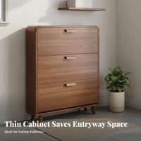 Space-Saving Tip-out Shoe Cabinet Easy Assembly Slim Shoe Storage Cabinet Sturdy Construction Large Capacity for Apartment Dwellers, Homeowners, Families, Small Areas, Hallway, Living Room, Bedroom
