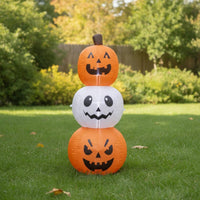 Inflate Inflatable Pumpkin Stack Outdoor Jack-O'-Lantern Yard Decoration Giant Stacked Pumpkin Decoration Weather-Resistant for Porch