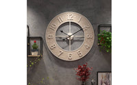 Wood Grain Look Wooden Wall Clock Modern Quiet Wall Clock
