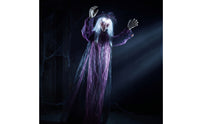 Poseable Halloween Decoration with Sound Life-Size Witch Ghost Animated Ghost Witch Interactive for Entryway, Yard
