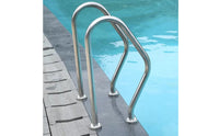 2 Pieces Rustproof Pool Handrail Corrosion-Resistant Swimming Pool Handrail Cylindrical Hardware Sturdy for Hotel Operators