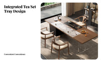 Unified Tea Ceremony Table Minimalist Tranquility Design Household Furniture Sintered Stsingle Inlay Ceremonial Table for Homeowners, Hosts