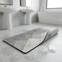 Soft Diatomaceous Earth Absorbent Bath Mat for Bathroom and Entryway