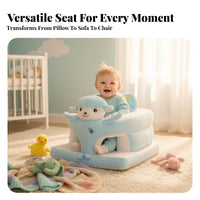 Anti-Fall Design Cuddly Creature Chair All-Around Support creatureShaped Cuddly Baby Seat Soft and Comfortable Sit-up Aid Skin-Friendly for Toddlers, New Moms, Floor Use, Indoors, Living Room, Playroom