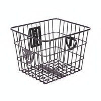 Rectangular Wire Bike Basket Reinforced Metal Bike Basket Long-Lasting Easy to Clean for Grocery Runs
