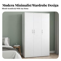 Large Capacity Sliding Door Steel Closet long-finaling Construction Sliding Door Closet Easy Assembly Wardrobe Space-Saving Design for Apartment Dwellers, property owners, Balcony, child's Room, Small areas, Entryway