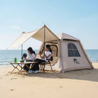Inflatable Tent Single-Step Inflation Tent with Awning Quick Setup for Campers, Families, Camping, Picnics, Lakeside