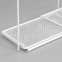 Hook Mounted Under Shelf Storage, 40-70cm Retractable Shelf Organiser, Carbon Steel Powder Coated for Kitchen Cupboards