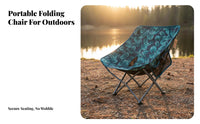 Foldable Folding Moon Chair Sturdy 600D Oxford Material Ultralight Outdoor Chair Quick Setup Portable Fishing Stool Heavy Duty for Children, Campers, Camping, Picnic, Picnics, Travel