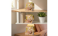 DIY Miniature House Kit Pink Themed Miniature Dollhouse Kit Cozy Model for Hobbyists