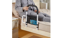 Get Up Assistance Rail Universal Fit for Most Beds Bedside Assist Handle Elderly Bed Guardrail Screwless Installation
