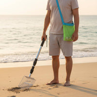 Beachcombing Find Collecting Kit With Mesh Bag Long Handle Shell Sifter Lightweight Telescopic Sand Sifter for