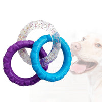 3 Rings Dog Tug Toy 3-Loop Tug Toy Soft Material Pet Supply for Young Dogs