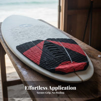3 Pieces Surfboard Tail Pad Geometric Textured D 3 Piece Surfboard Tail Pad Stand-up Paddleboard Non-Slip Mat Center Arch