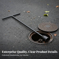 Long-Lasting Steel Construction Fire Hydrant Wrench Resistant Folding Hydrant Wrench Heavy Duty Underground Valve Key Multi-Functional for Firefighters, Utility Workers, Maintenance Personnel, Outdoor, Emergency Action