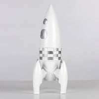 space Figurine Space Themed Spacecraft Sculpture Decorative Ornament for Bookshelf