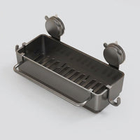 Dish Cloth Holder and Wall Mount Rack for Kitchen or Bathroom Rectangular Drain Basket with No-Drill Suction Cup