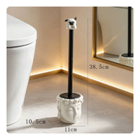 Toilet Brush with Buddha Holder Upright Buddha Toilet Brush Stand Modern Sturdy for Bathroom, Guest Bath
