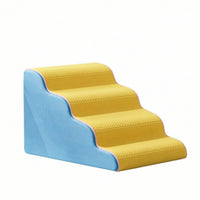 Dog Stair Ramp Stable Dog Steps with Washable Cover Firm Foam Pet Steps for Injured Pets