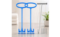 2 Pieces Compatible Pool Skimmer Basket Handle Rust-Resistant Skimmer Basket Handle with Hook Universal Heavy Duty for in-Ground Pools