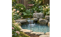 Metal Garden Stake with Bowl Decorative Flower Garden Stake Bird Water Bowl Yard Ornament for Courtyards