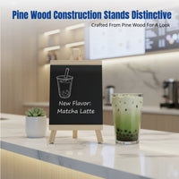 Desktop Illuminated Blackboard, Writable Creative Sign, Double-Sided Glass, for Milk Tea Shop, Bar Counter, Stall Display