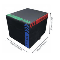 Soft Plyometric Box Anti-Slip Surface Plyometric Exercise Box Reinforced Stitched Edges Fitness Equipment