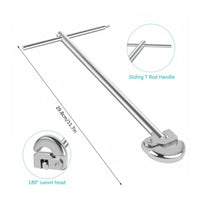 Long Reach Swivel Head Sink Wrench Easy To Use Adjustable Jaw Basin Wrench High Carbon Steel Under Sink Installation Tool for DIY Enthusiasts, Plumbers, Bathroom, Kitchen