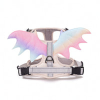 Angel Wing Dog Harness Rainbow Harness with Wings Adjustable for Daily Walks