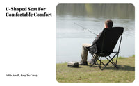 extremely lightweight Highrear Moon Chair Collapsible Frame Highrear spinepacking Chair sturdy Construction Portable Seating Includes Carry Bag for Campers, outdoor mealkers, Camping, Fishing, outdoor meals, Hiking