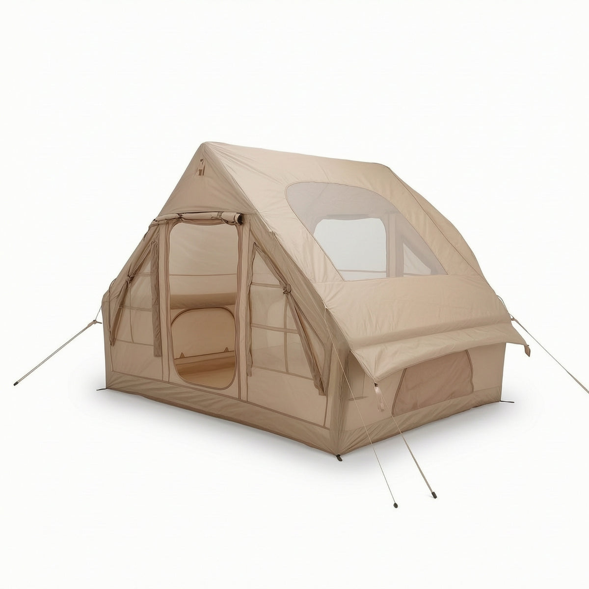 Spacious Inflatable Camping Tent Family Inflatable Cabin Tent Sunshade Shelter Long-Lasting for Campers