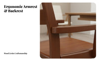 With Armrests Slatted Back Rotating Armchair Ergonomic Backrest Desk Chair Sturdy Base Swivel Seat Stable Load-Bearing for Home Workers, Executives, Teenagers, Study Room, Library, Bedroom