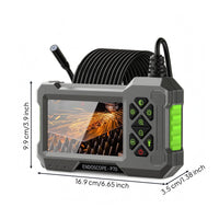 IP67 Water Resistant Industrial Endoscope 4.3-Inch IPS Display Display Industrial Endoscope Camera Rigid Rod Borescope Type-C Charging for Automotive Repair