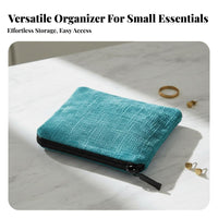 Velvet Storage Pouch Handmade Soft Jewelry Bag Versatile Zippered Textile Pouch for Adults, Journeyers, Daily Use, Handbag Organization, Vacation